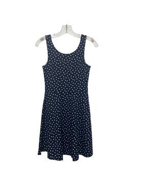 H&M Divided Polka Dot Skater Dress Sleeveless Size 4 Blue White New Casual
